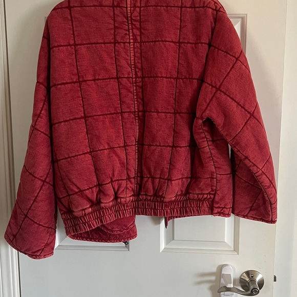 Free People Red Dolman Quilted Jacket Size XS - Picture 7 of 7